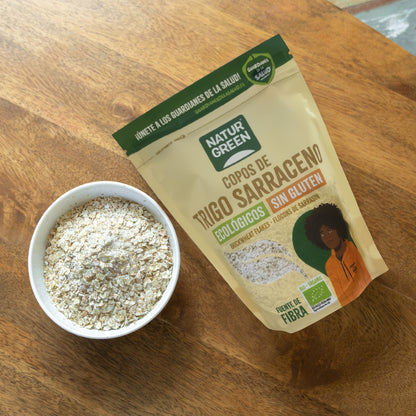 Copos de Trigo Sarraceno BIO Sin Gluten Naturgreen, 250 g