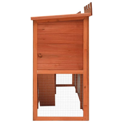 Vidaxl Casa Grande De Animales Jaula Conejera Doble Jaula De Madera_3