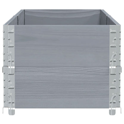 Jardinera De Madera Maciza De Pino Gris 150x50 Cm_3