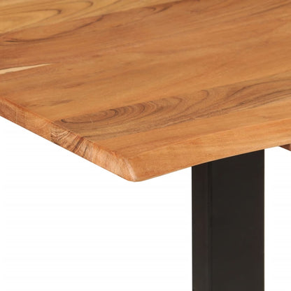 Mesa De Comedor De Madera Maciza De Acacia 180x90x76 Cm_3