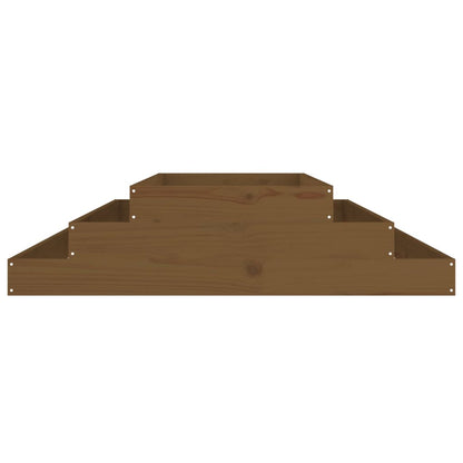 Jardinera Madera Maciza De Pino Marrón Miel 110x110x27 Cm_3