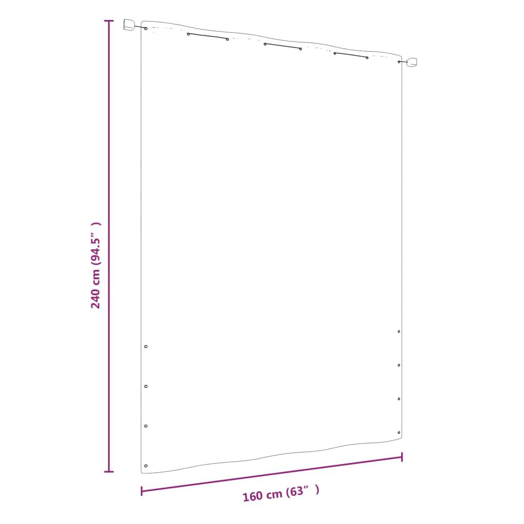 Vidaxl Toldo Para Balcón De Tela Oxford Rojo 160x240 Cm_2