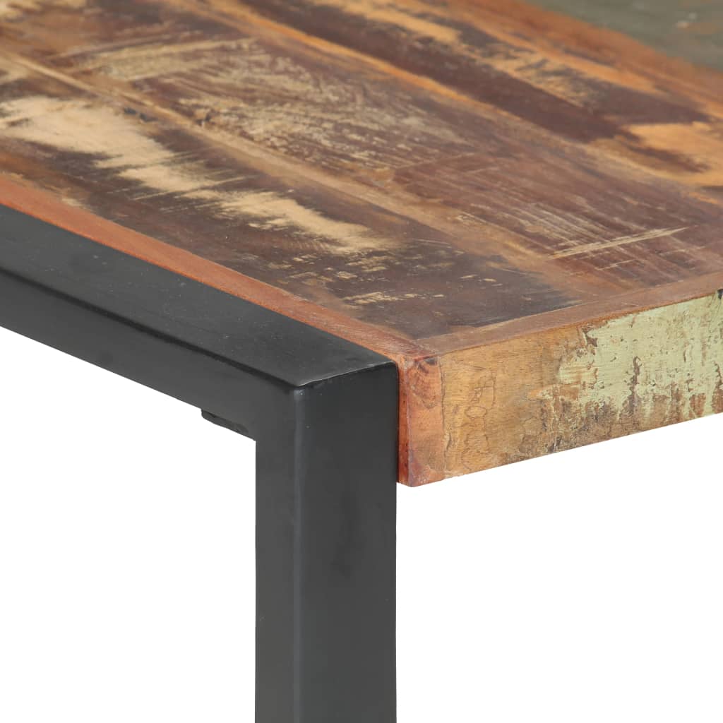 Mesa De Centro Madera Maciza Reciclada 140x140x40 Cm_2