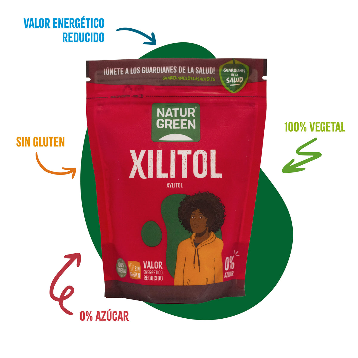 Xilitol Azúcar de Abedul Naturgreen 500 g