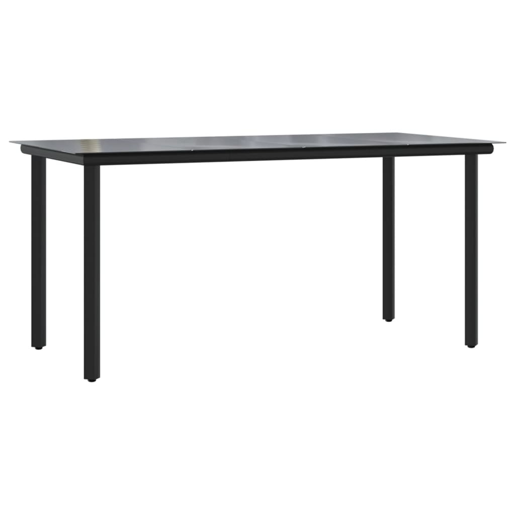 Set Comedor Jardín 7 Pzas Y Cojines Ratán Sintético Gris Claro / Vetonek_4