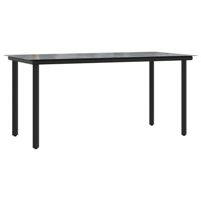 Set Comedor Jardín 7 Pzas Y Cojines Ratán Sintético Gris Claro / Vetonek_4