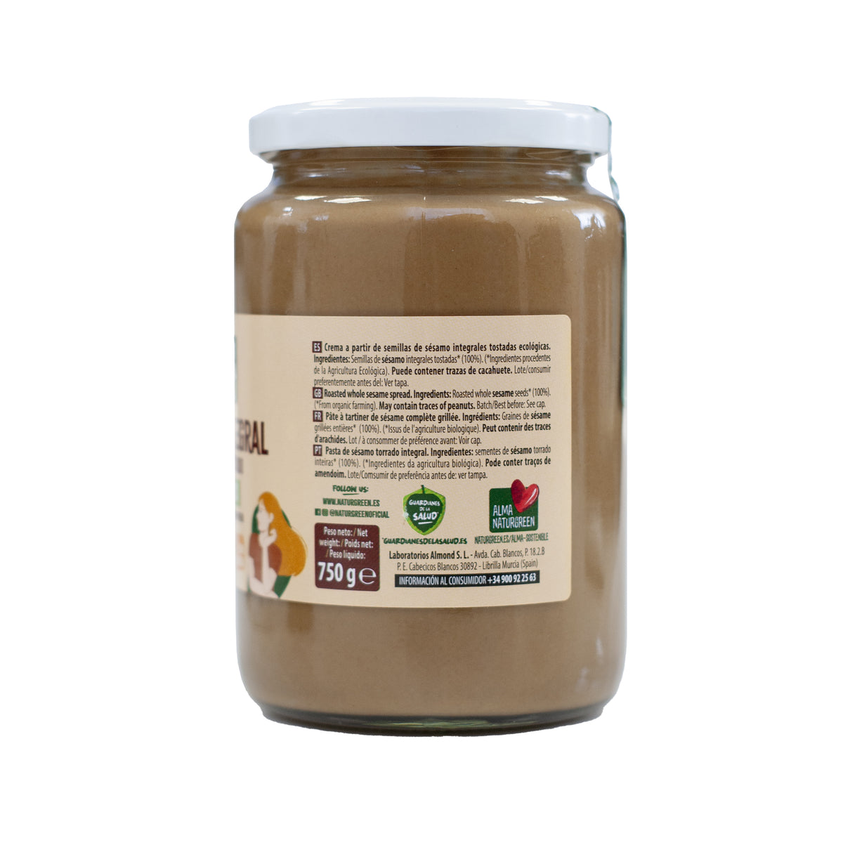Tahini Integral Tostado Naturgreen 750 g