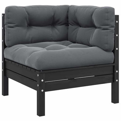 Vidaxl Juego Muebles De Jardín 3 Pzas Cojines Gris Madera Pino Maciza_1
