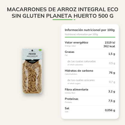 Información nutricional