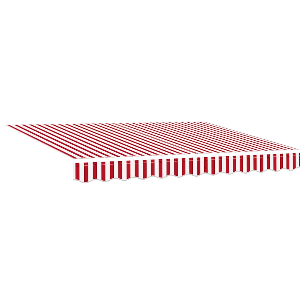 Toldo Retráctil Rojo Y Blanco 350 X 250 Cm Lona Y Aluminio_4