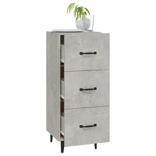 Aparador De Madera Contrachapada Gris Hormigón 34,5x34x90 Cm / Vetonek_0