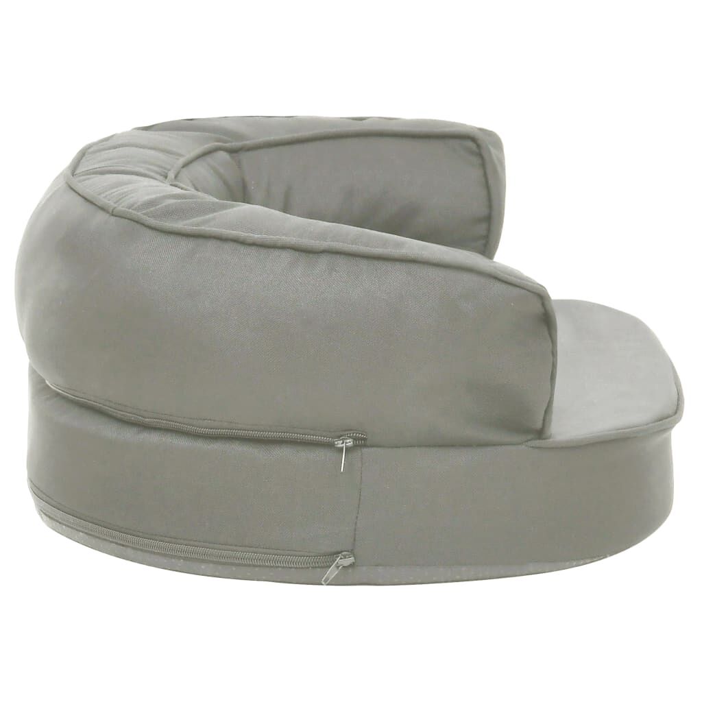 Vidaxl Colchón Para Cama De Perro Ergonómico Aspecto Lino Gris 60x42cm_3