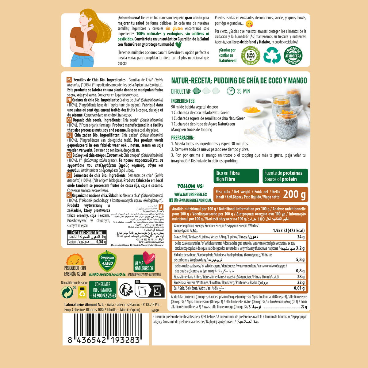 Semillas de Chia Bio NaturGreen 200 g