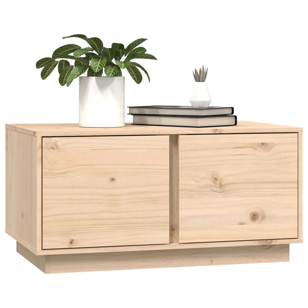 Mesa De Centro De Madera Maciza De Pino 80x50x40 Cm_2