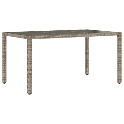 Set Comedor Jardín 7 Pzas Y Cojines Ratán Sintético Gris / Vetonek_5