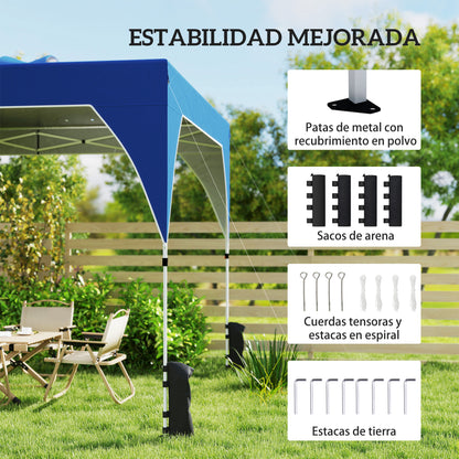 Outsunny Carpa Plegable Pop-up 3x3 M Con Bloqueo Central Altura Ajustable_5