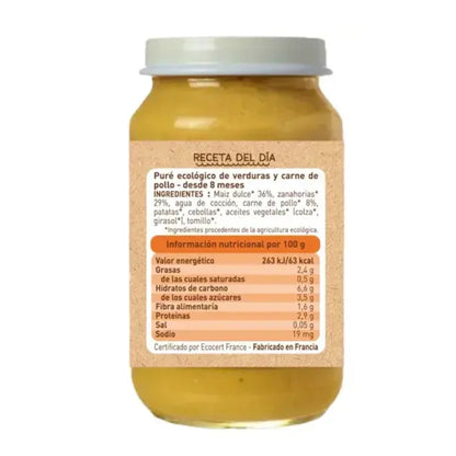 Pack Tarritos Menú Carne Bio (a partir de 8 meses) babybio 2 uds de 200gr