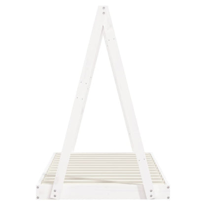 Vidaxl Estructura De Cama Para Niños Madera De Pino Blanco 80x160 Cm_4