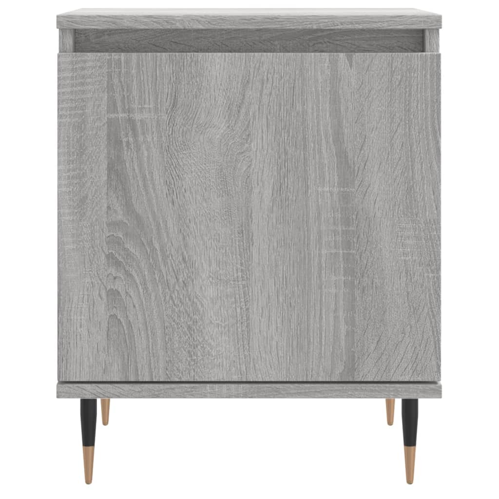 Mesita De Noche Madera De Ingeniería Gris Sonoma 40x30x50 Cm_3