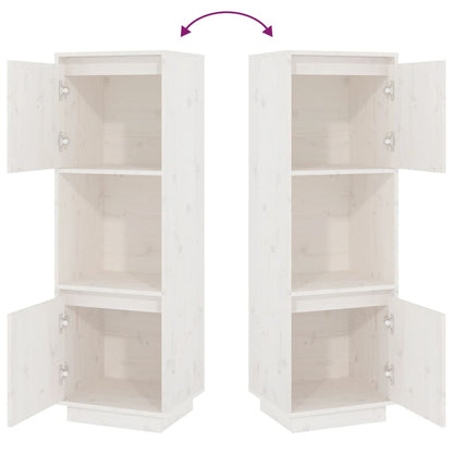 Aparador Alto De Madera Maciza De Pino Banco 38x35x117 Cm / Vetonek_4