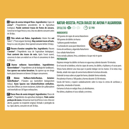 Pack 2x Copos de Avena Finos Sin Gluten Bio NaturGreen 1Kg