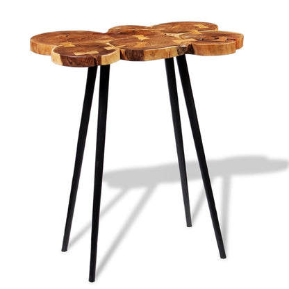 Mesa De Bar De Tronco Madera Maciza De Acacia 90x60x110 Cm_0