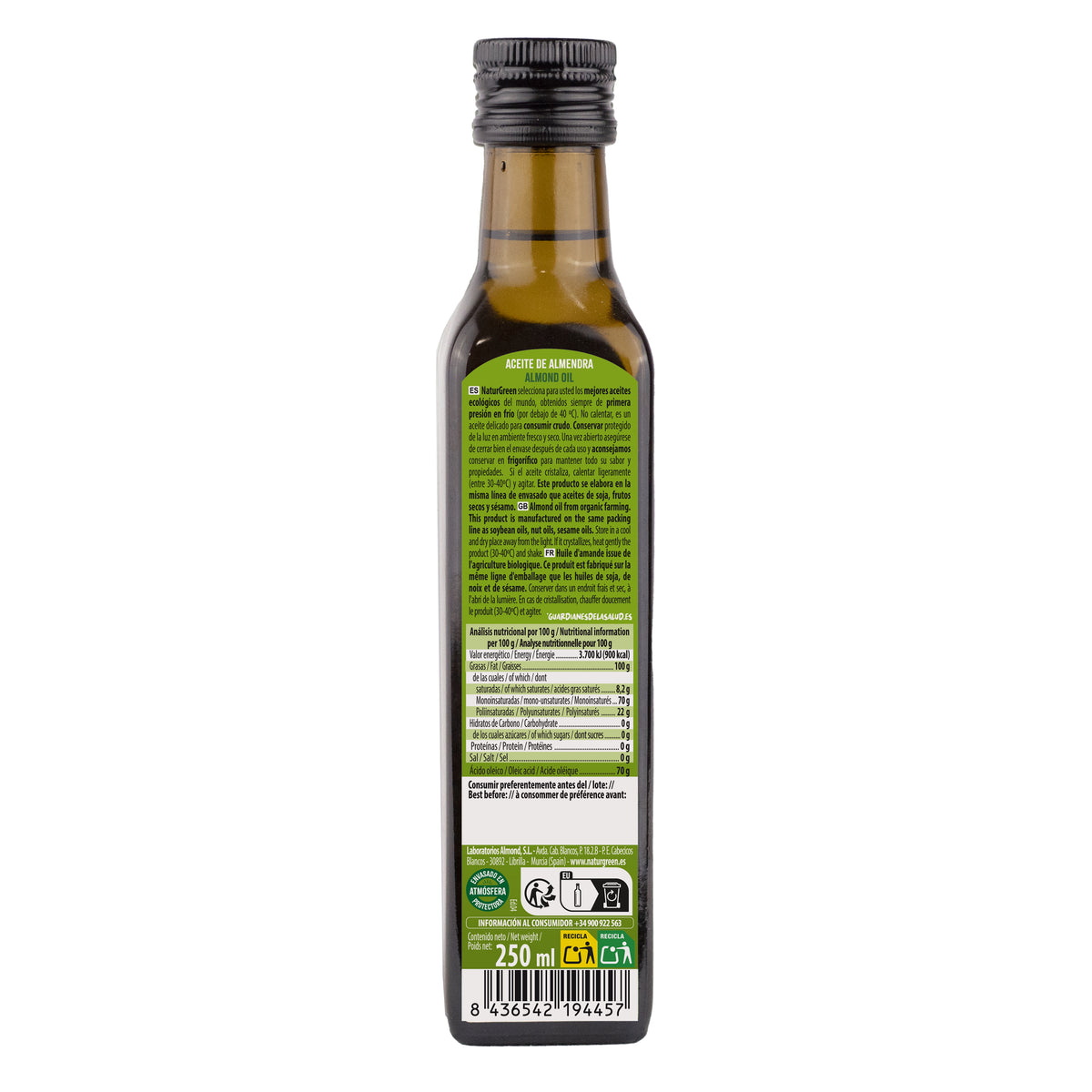 Aceite de Almendra Bio NaturGreen 250 ml