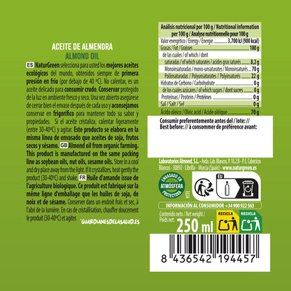 Aceite de Almendra Bio NaturGreen 250 ml
