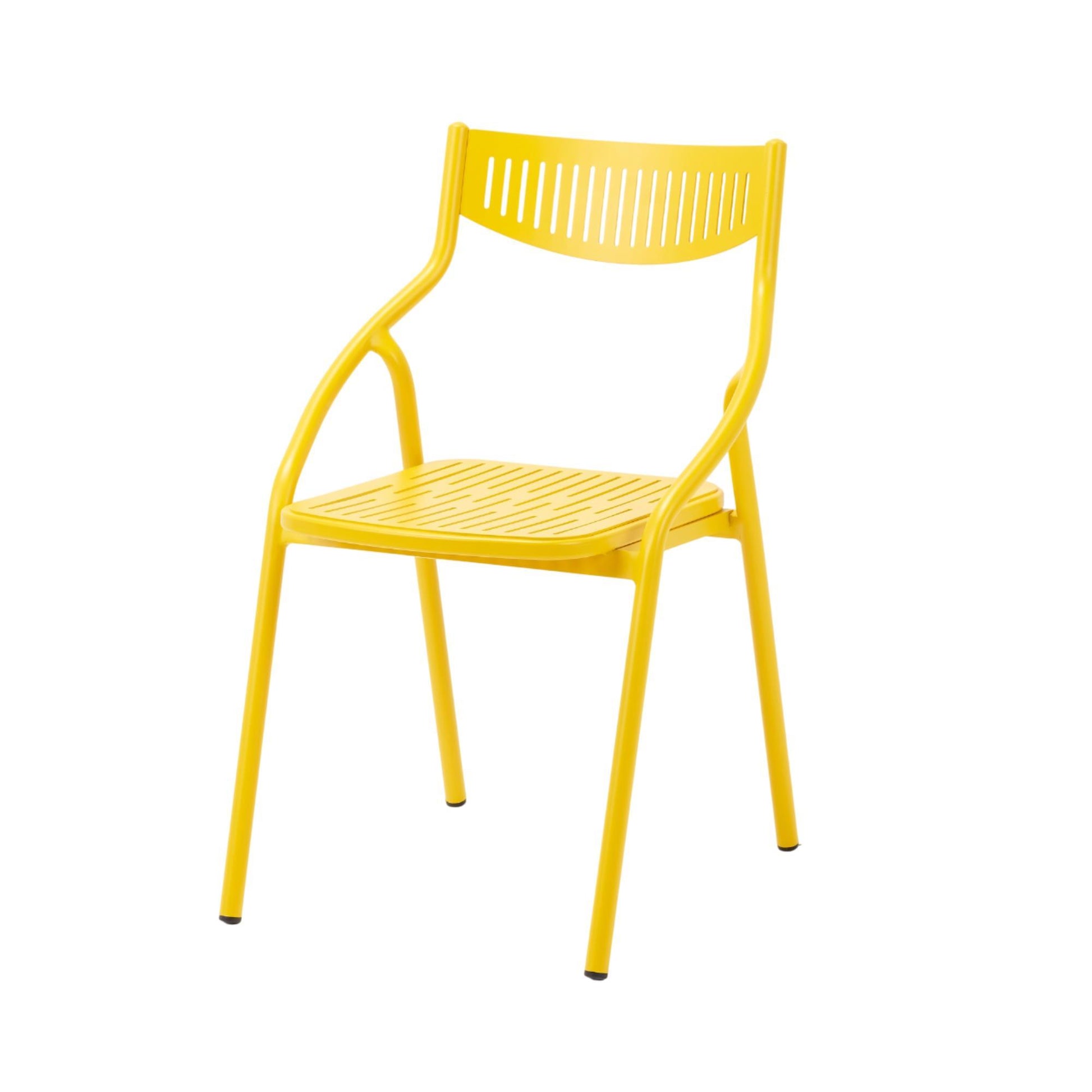 Silla Alba Amarilla De Aluminio - Moderna Y Duradera 60x55x95cm - Well Home_0