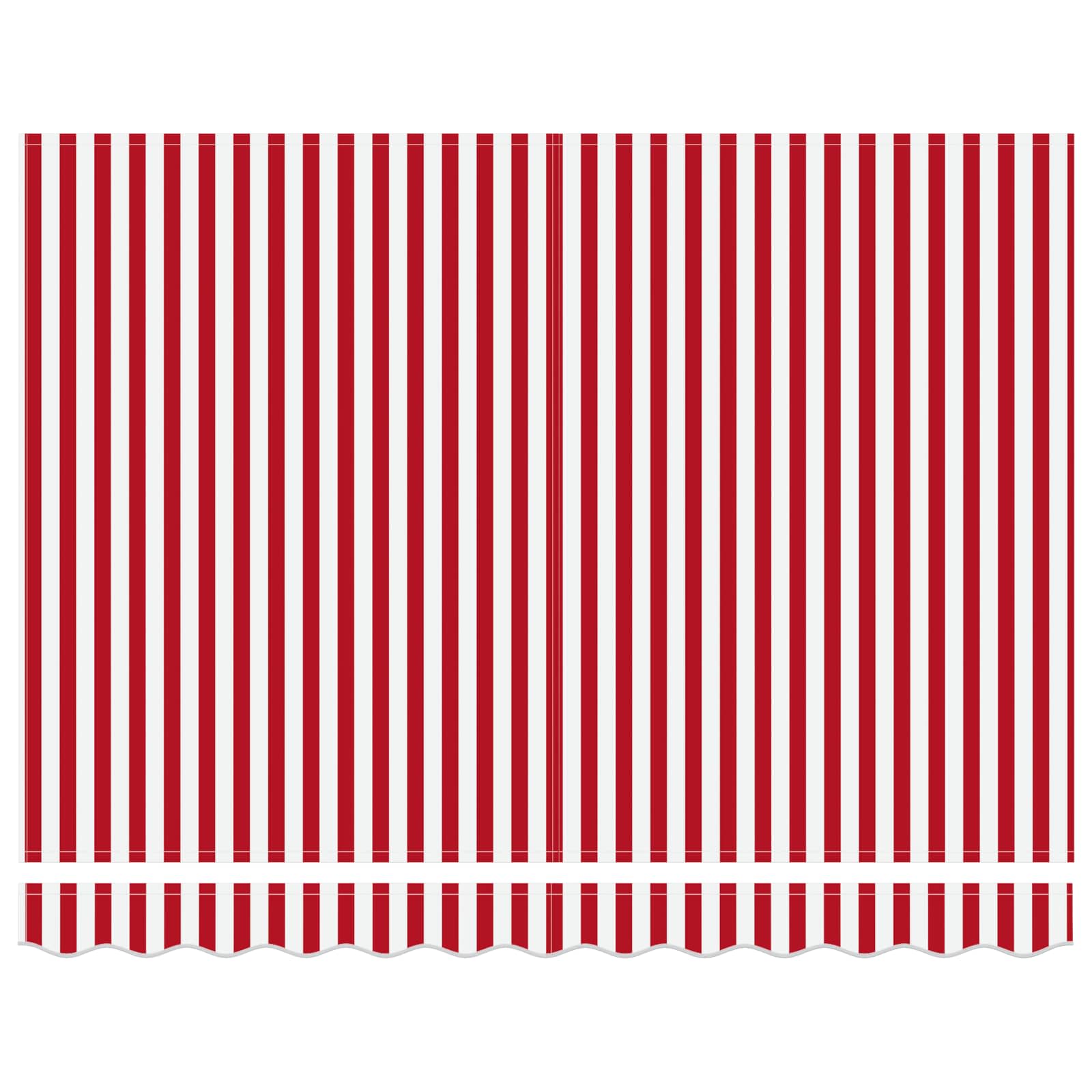 Toldo Retráctil Rojo Y Blanco 350 X 250 Cm Poliéster Y Metal_5