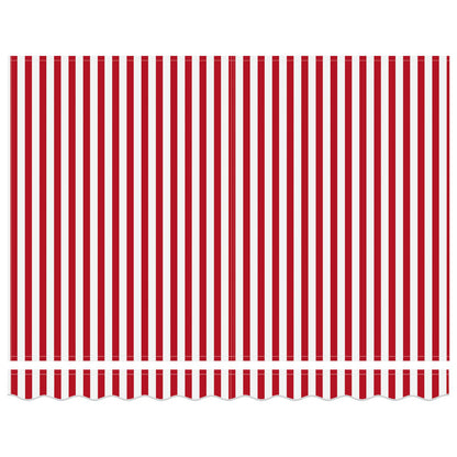 Toldo Retráctil Rojo Y Blanco 300 X 250 Cm Poliéster Y Metal_5