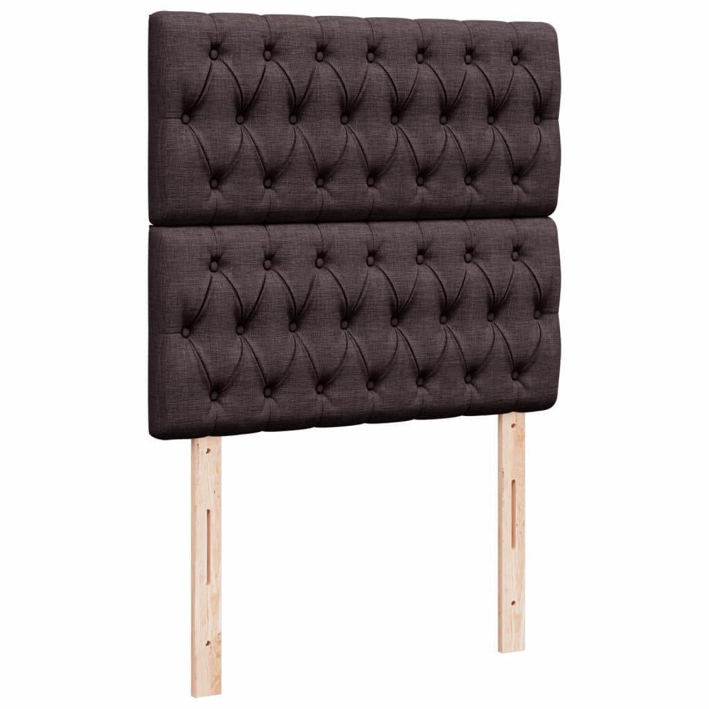 Cama Box Spring Con Colchón Tela Marrón Oscuro 90x190 Cm / Vetonek_3