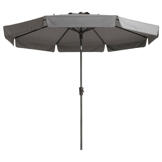 Madison Sombrilla De Jardín Redonda Flores Luxe Gris Claro 300 Cm_0
