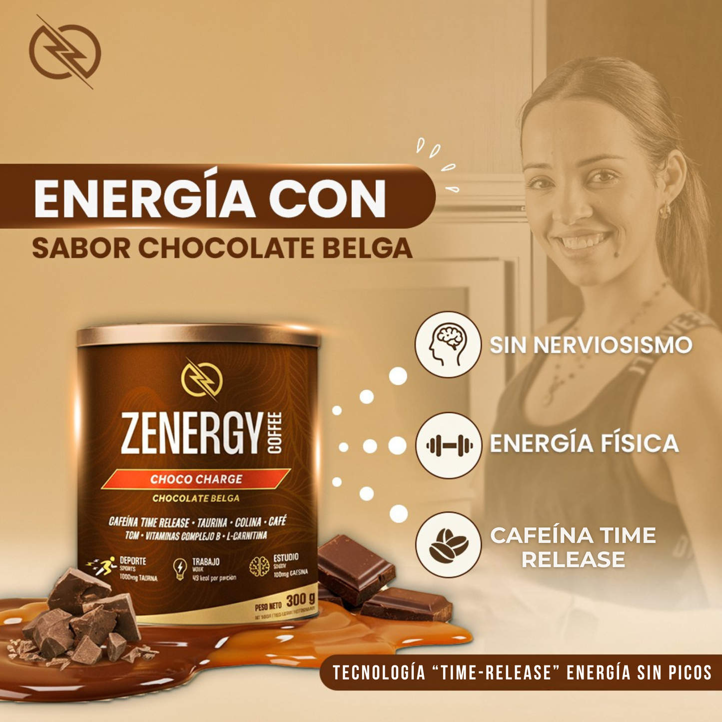 Zenergy Coffee Choco Charge Chocolate Belga 300g_3