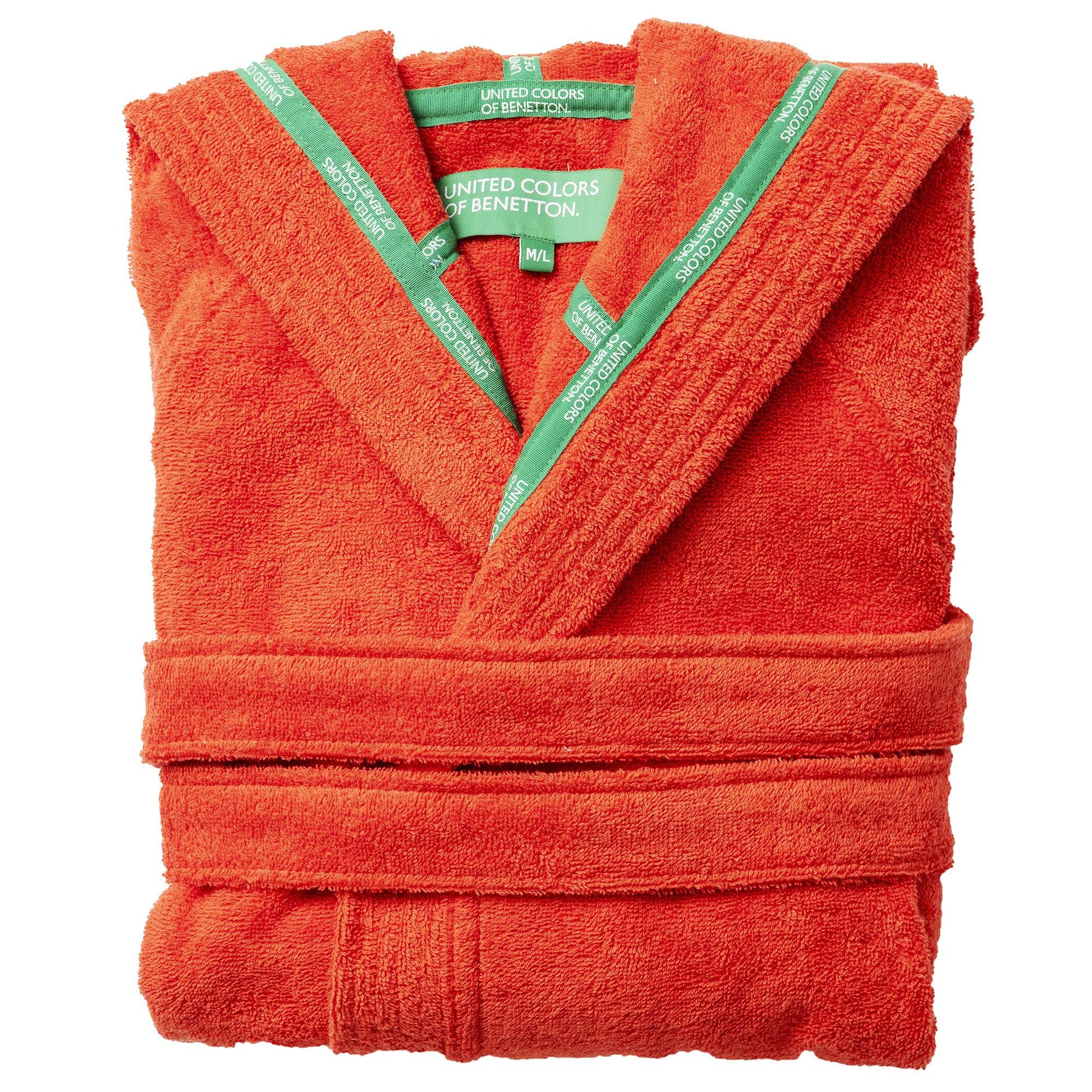 Albornoz Con Capucha M/l 360gsm 100% Algodón Rojo Rainbow_0