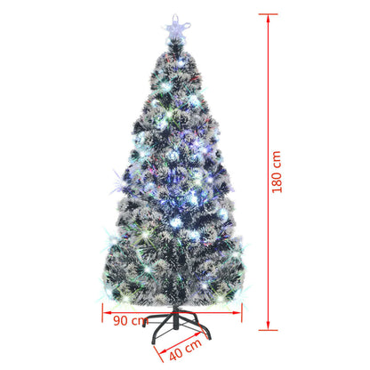 Vidaxl Árbol De Navidad Con Luces Y Soporte Fibra Óptica 180 Cm_2