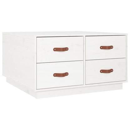 Mesa De Centro De Madera Maciza De Pino Blanco 80x80x45 Cm_0