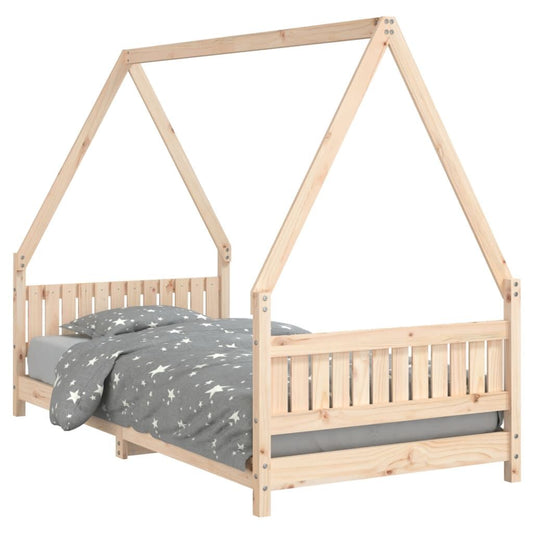 Vidaxl Estructura De Cama Infantil Madera Maciza De Pino 90x190 Cm_0