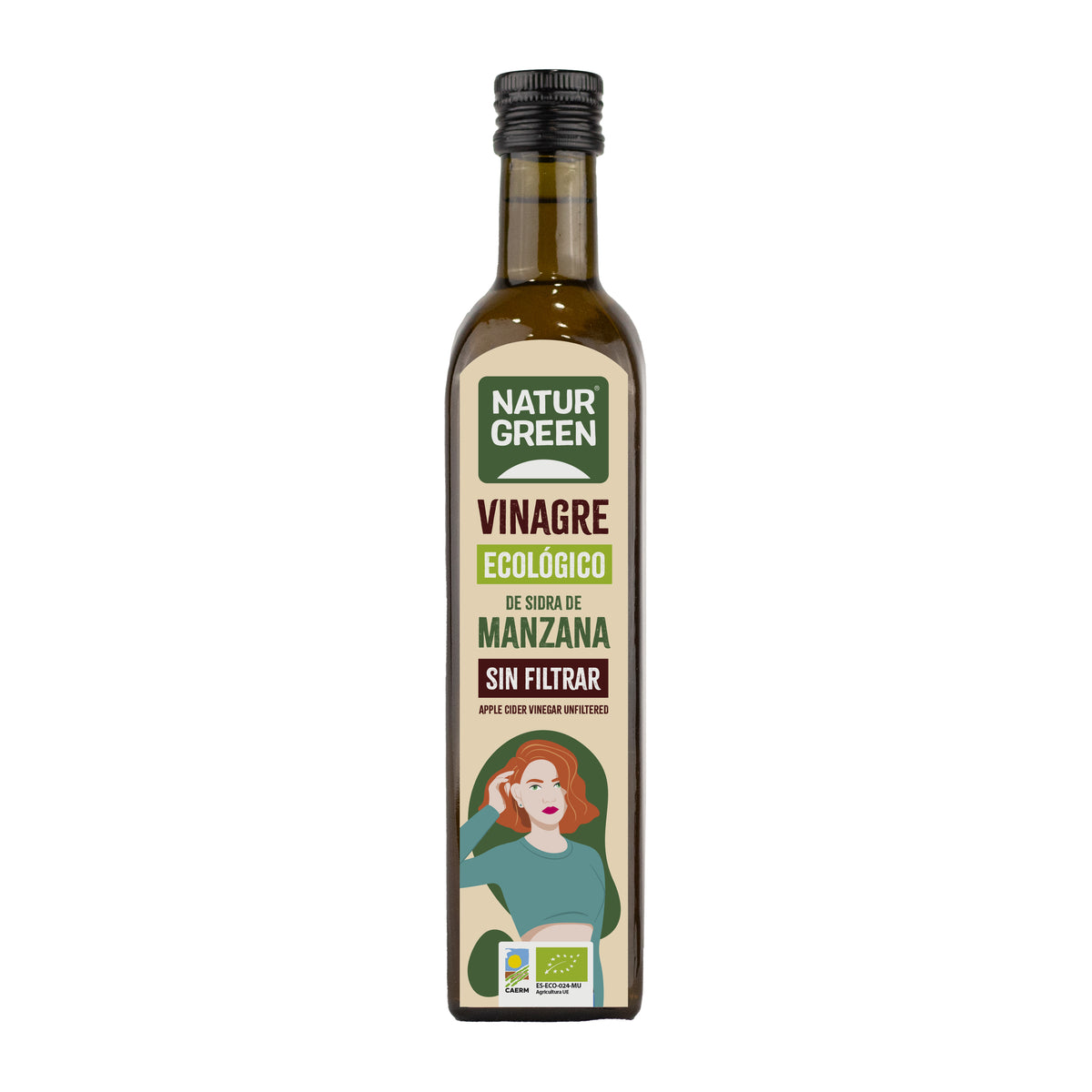 Vinagre de Sidra de Manzana Bio sin filtrar NaturGreen 500 ml
