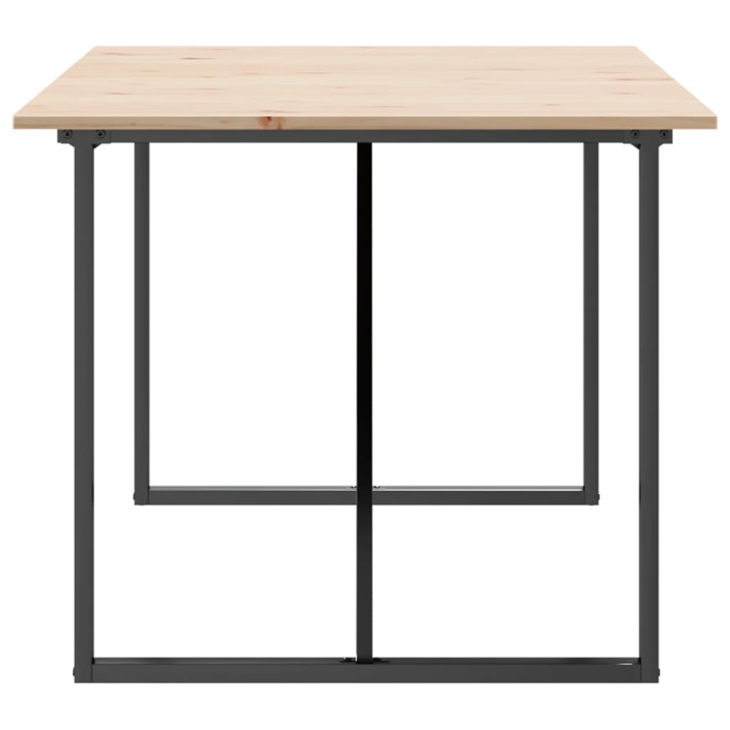 Mesa De Comedor Marco O Madera Maciza Pino Y Acero 180x90x75cm_3