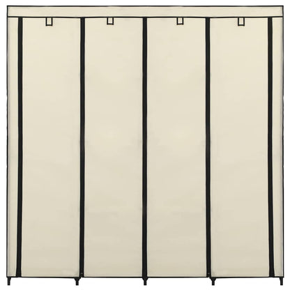Armario Con 4 Compartimentos Color Crema 175x45x170 Cm_4