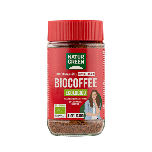 Biocoffee Café soluble Descafeinado Bio Premium NaturGreen 100 g