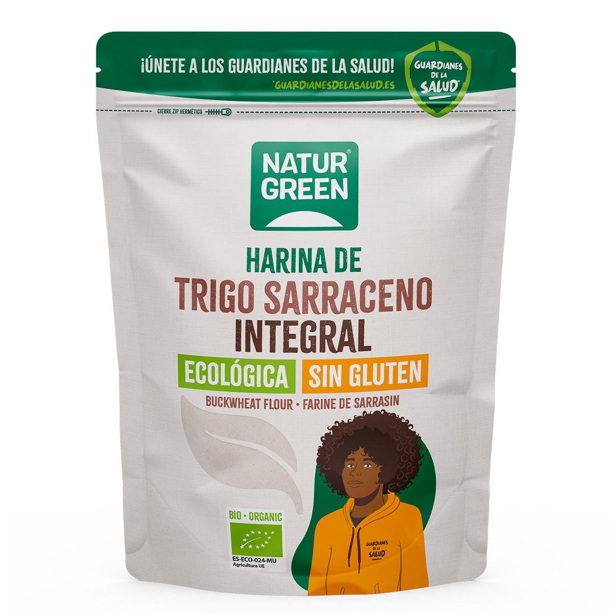 Pack 2 x Harina Trigo Sarraceno Integral Bio Sin Gluten NaturGreen 500 gr