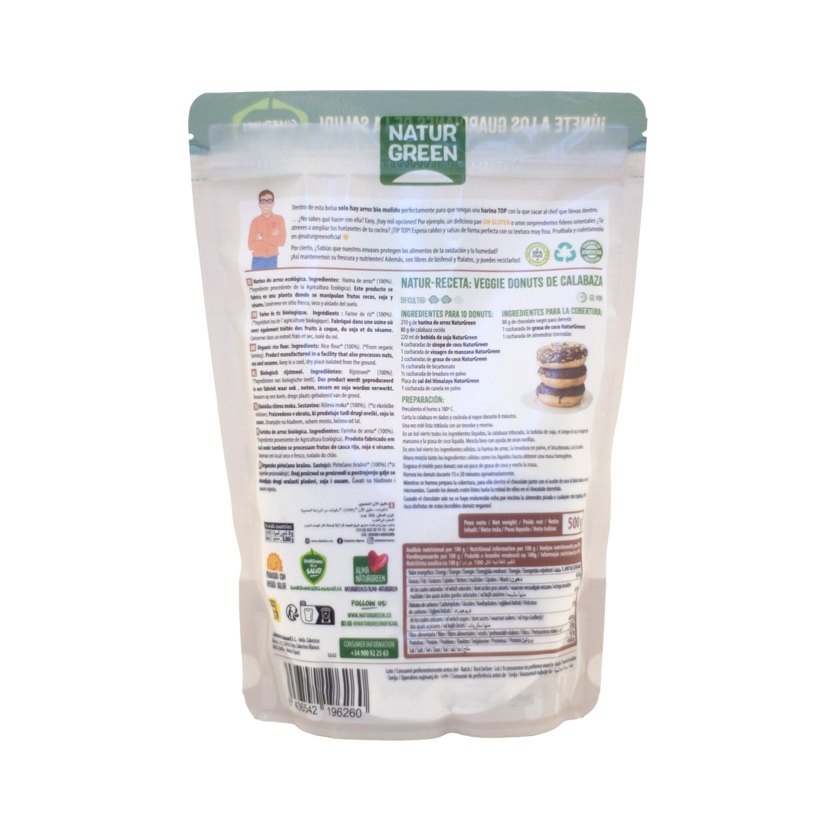 Harina de Arroz Sin Gluten NaturGreen 500g