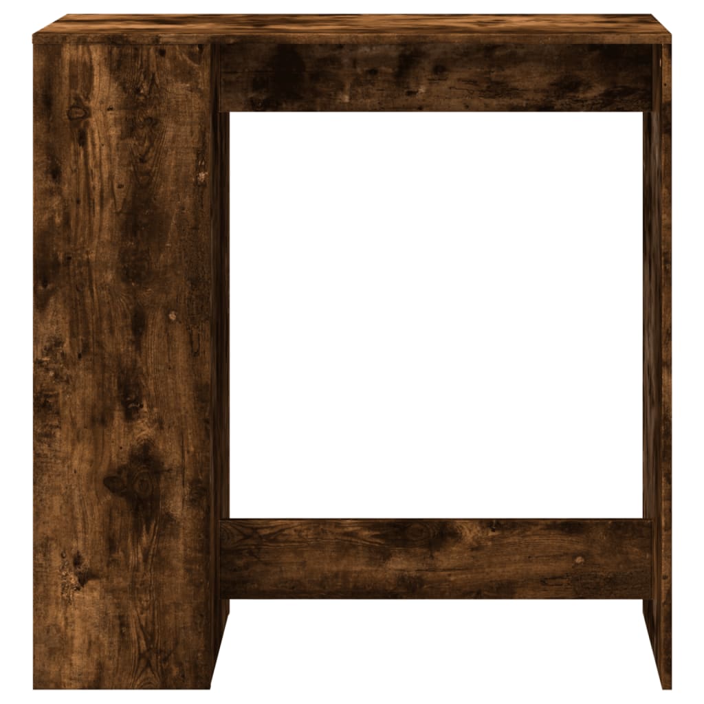 Mesa Alta Bar Con Estantes Roble Ahumado 101x40x103,5 Cm_2