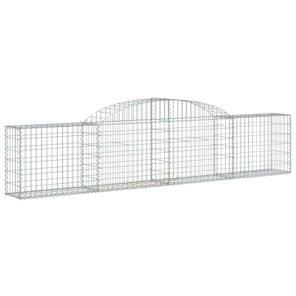 Cestas De Gaviones 6 Uds Forma De Arco Hierro 300x30x60/80 Cm_2
