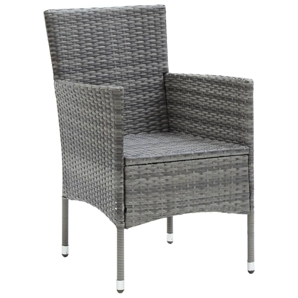 Vidaxl Juego Muebles Jardín 7 Pzas Con Cojines Ratán Sintético Gris_4