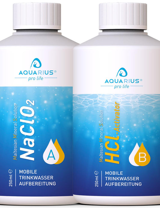 Aquarius Pro Life - Mms-classic 2x250ml Juego De Dióxido De Cloro Para La Activación