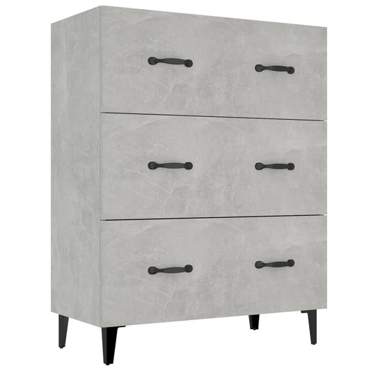 Aparador De Madera De Ingeniería Gris Hormigón 69,5x34x90 Cm / Vetonek_0