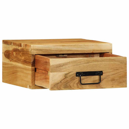 Mesita De Noche De Pared Madera Maciza De Acacia_2